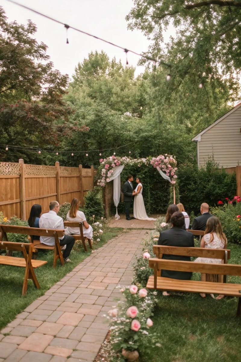 Backyard wedding personal details