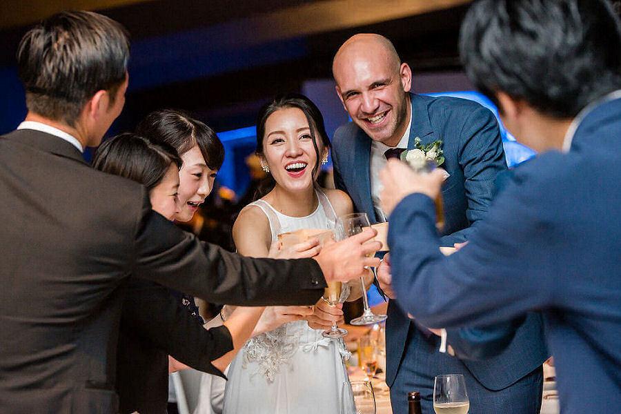 Happy wedding reception toast