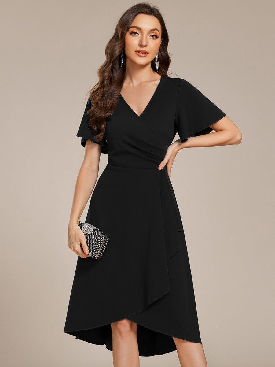 Black wedding guest dress