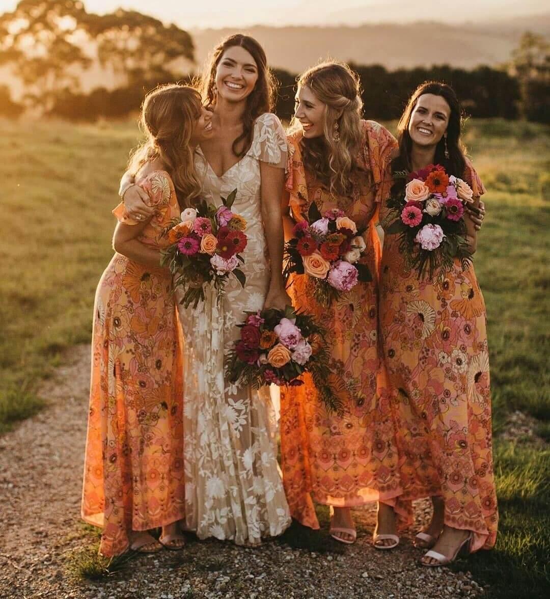 Bohemian bridesmaid outfits