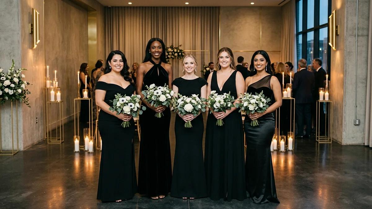 Black bridesmaid dresses