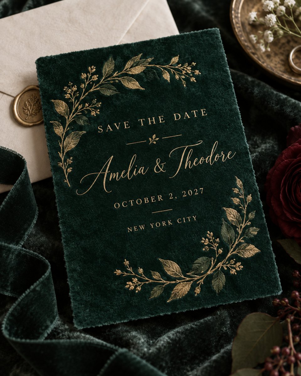 Calendar style save date card