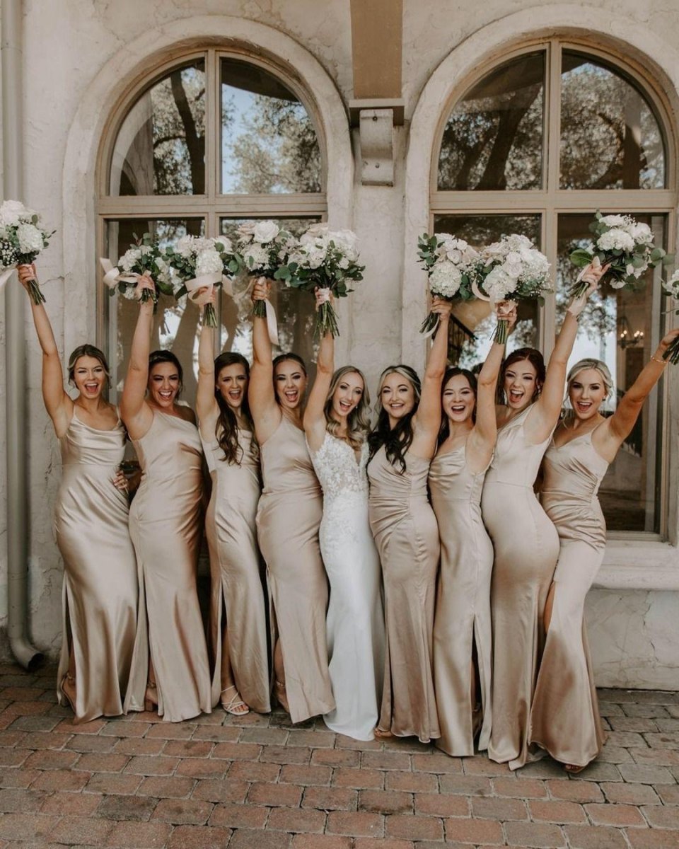 Champagne bridesmaid dresses