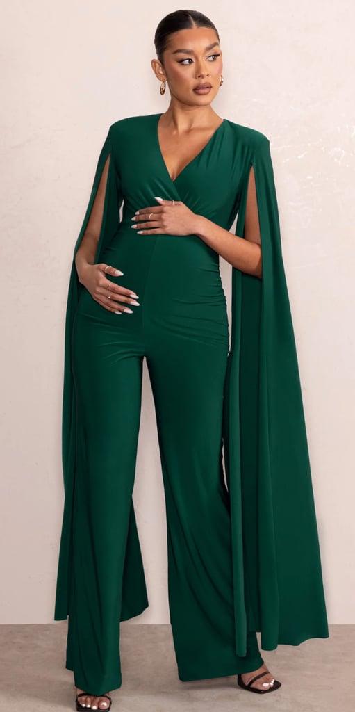 Chic maternity jumpsuit for formal wedding