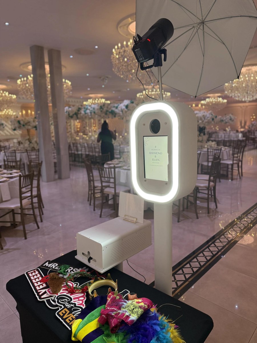 Wedding photo booth area