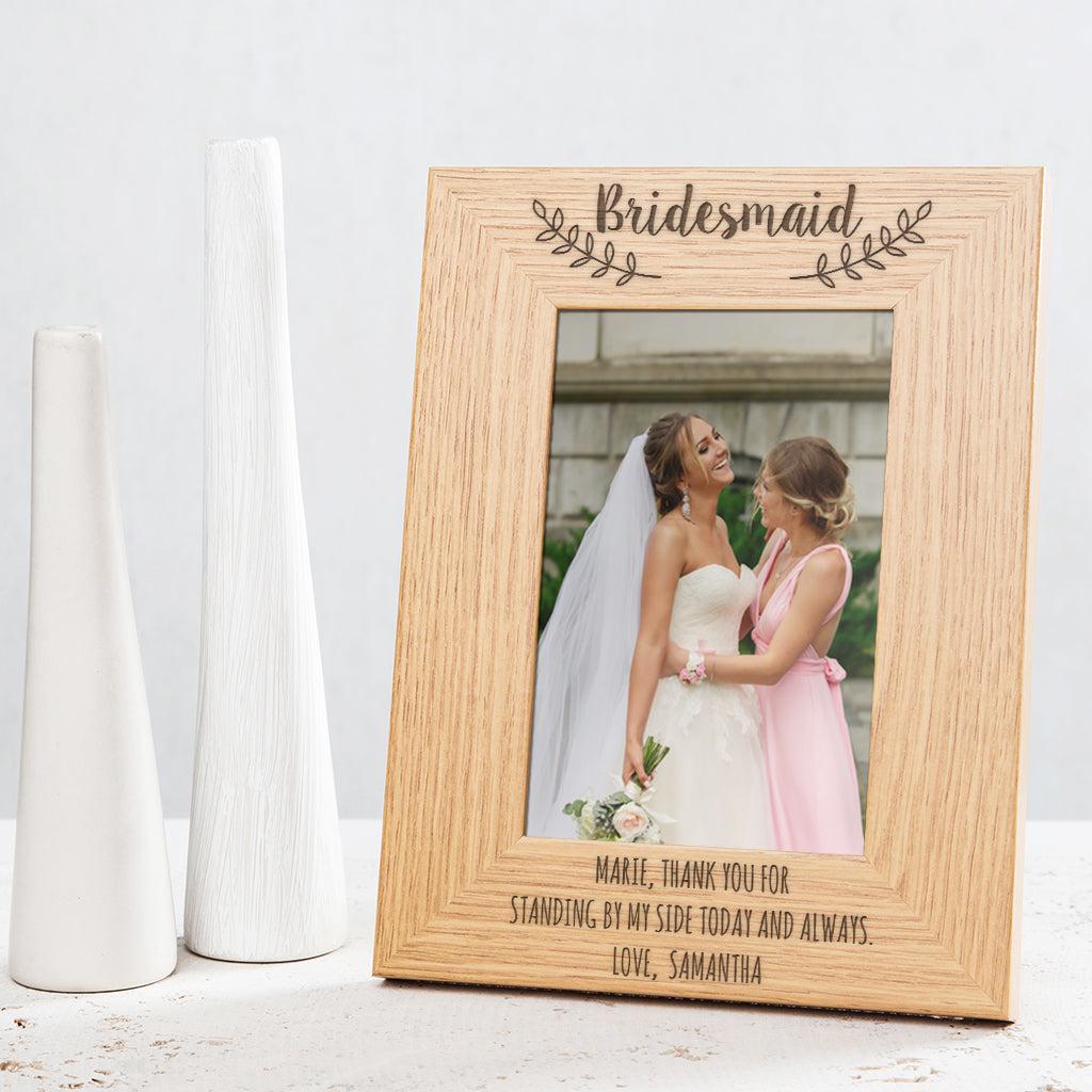 Custom photo frames bridesmaid favors