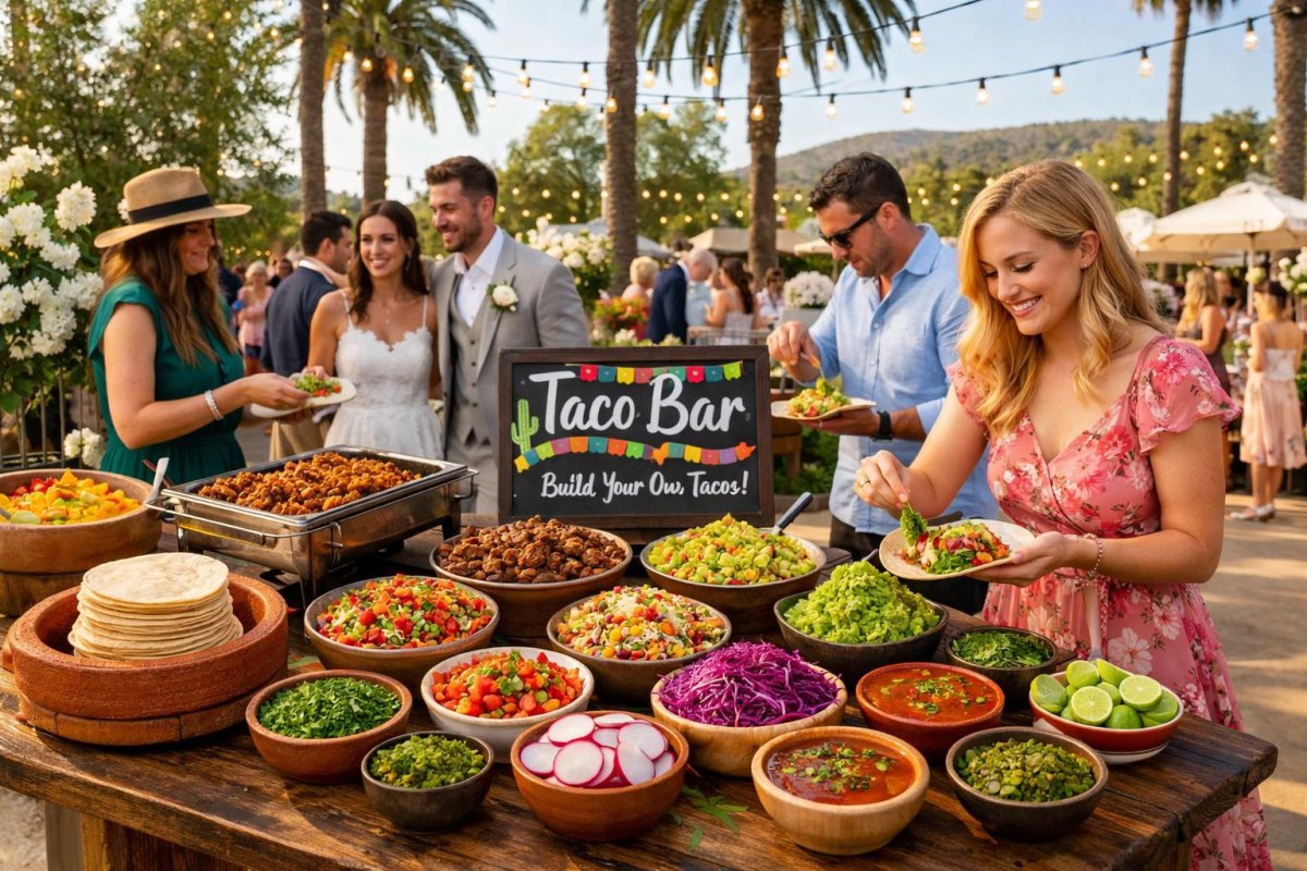Wedding taco bar setup