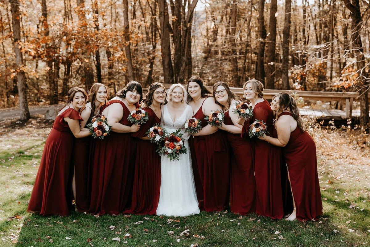 Burgundy bridesmaid dresses