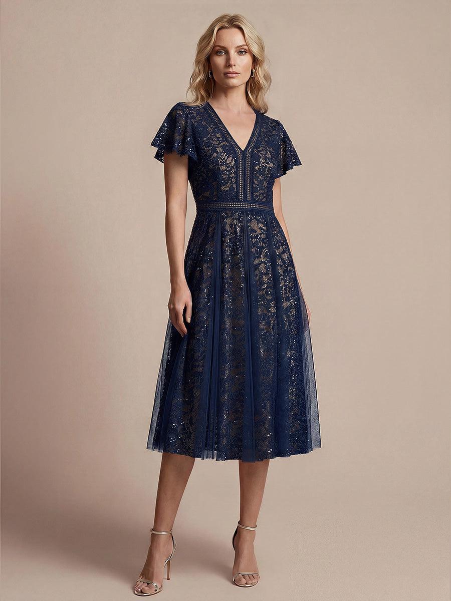 Elegant midi cocktail dress