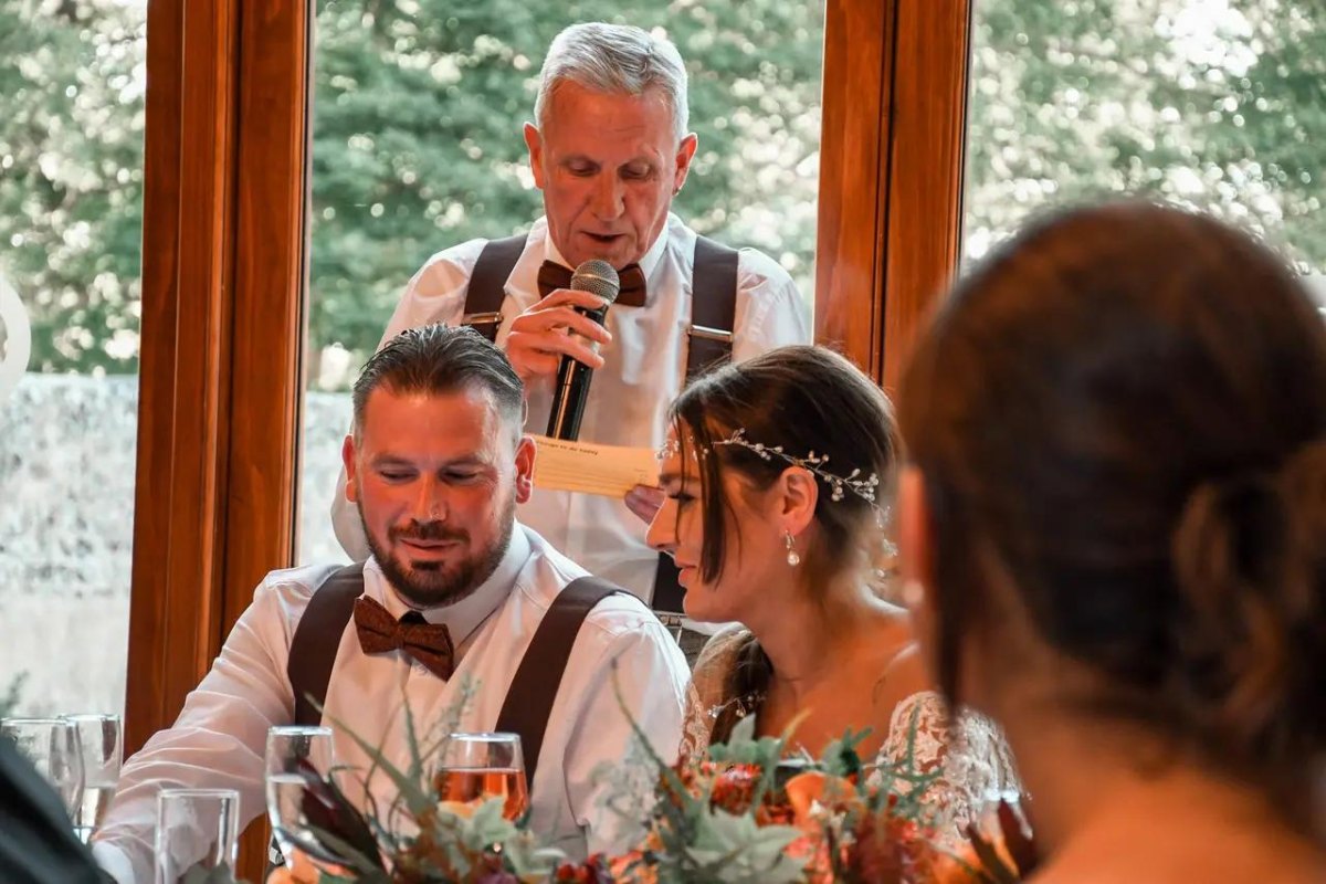 Father sharing wedding marriage advice