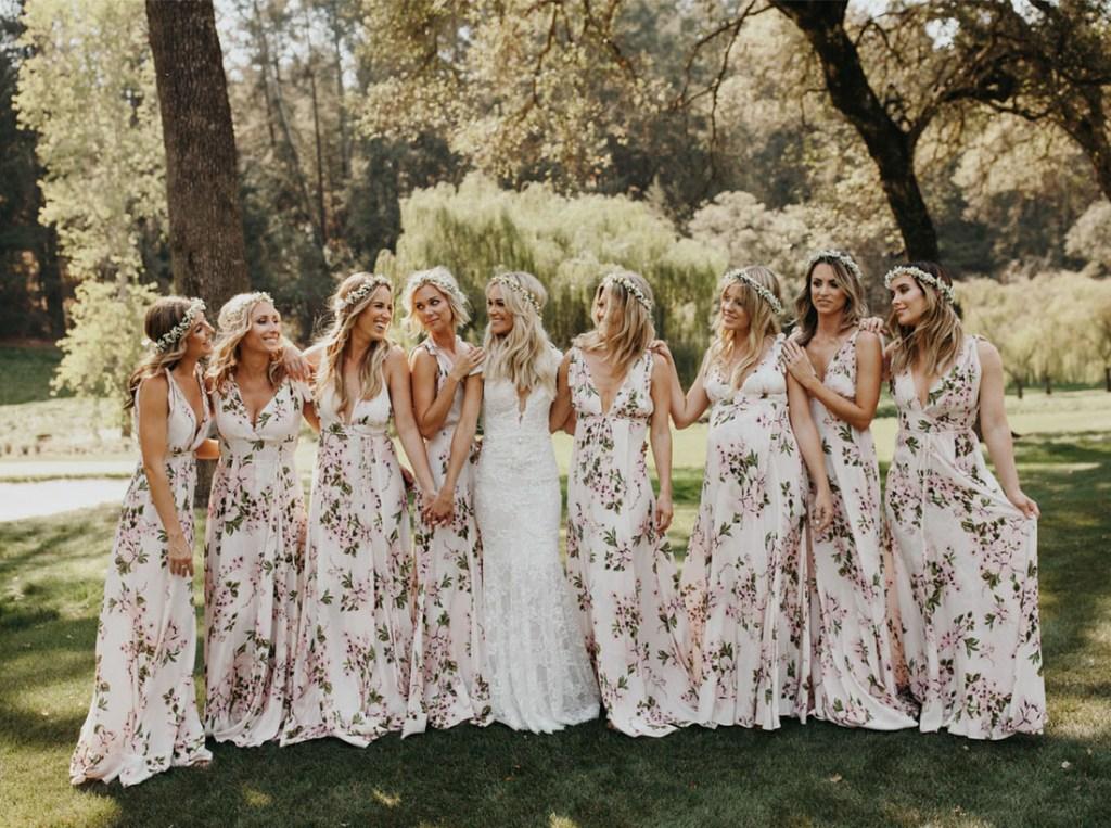 Floral bridesmaid dresses