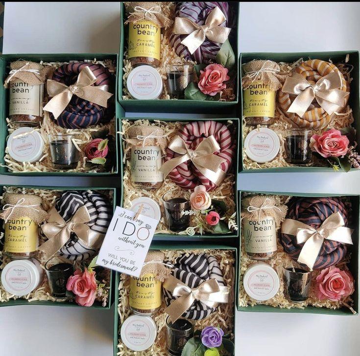 Gourmet treat boxes for bridesmaids