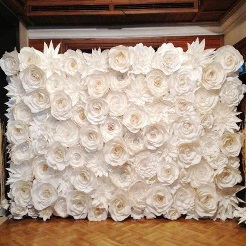 Handmade paper flower wedding backdrop