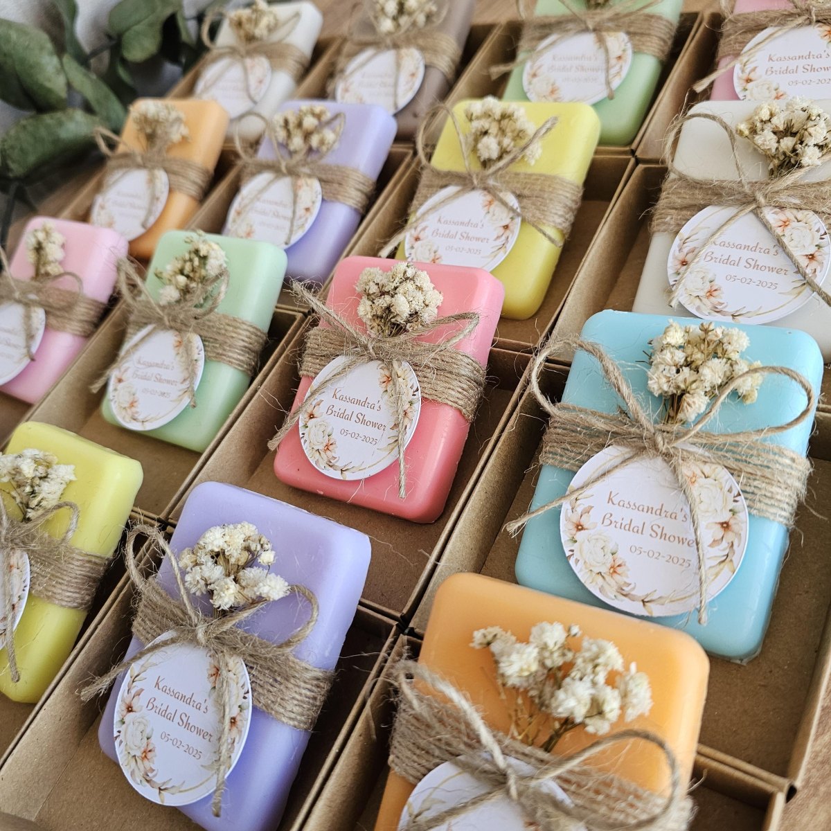 Handmade soap wedding favors
