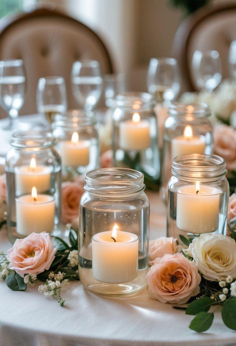 DIY wedding candle decorations
