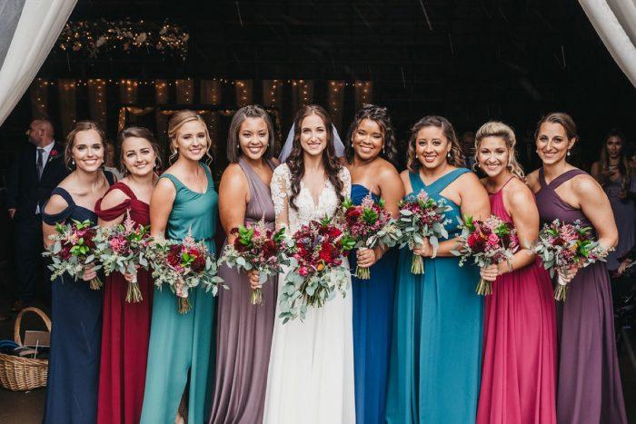 Jewel tone bridesmaid dresses