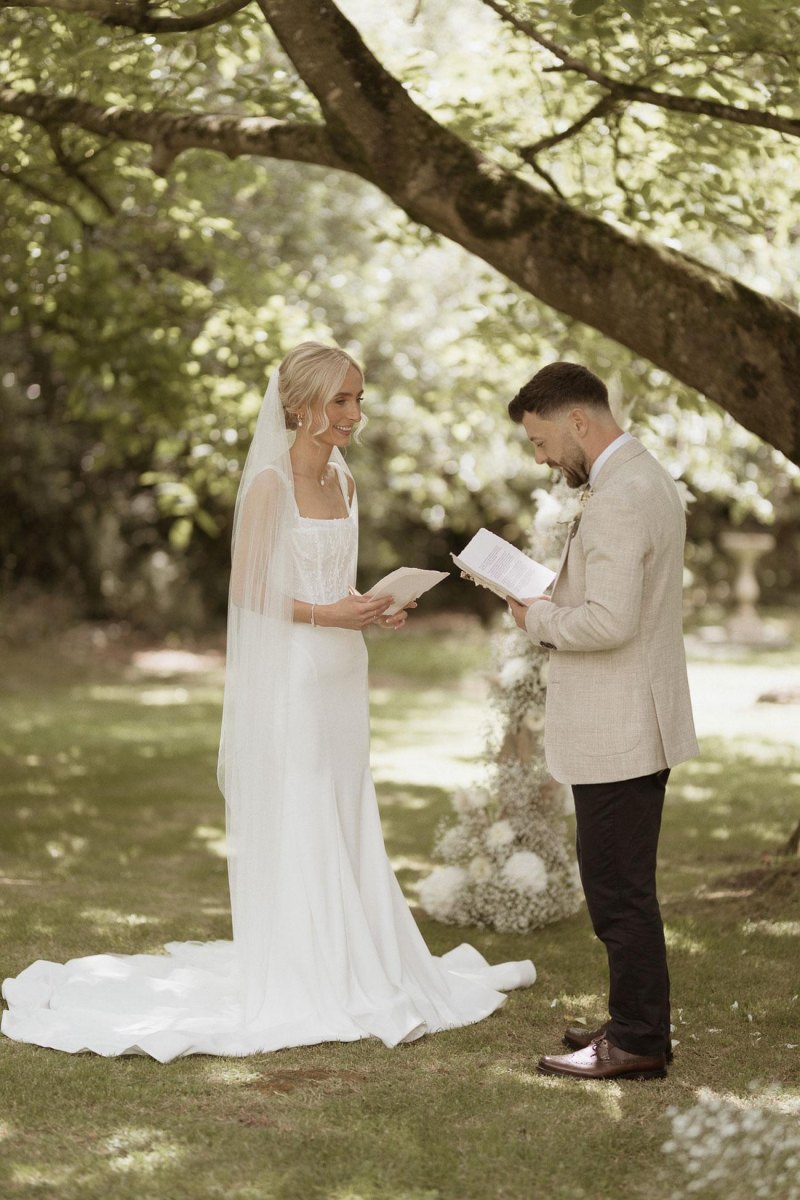 Private elopement ceremony for two