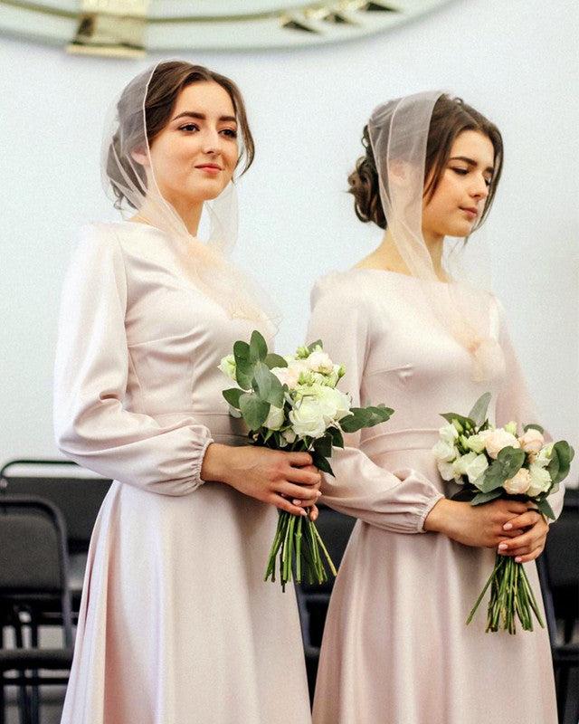 Long sleeve bridesmaid dresses