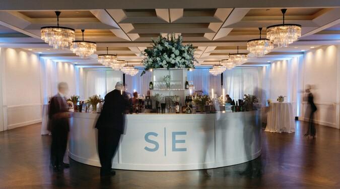 Wedding cocktail bar setup