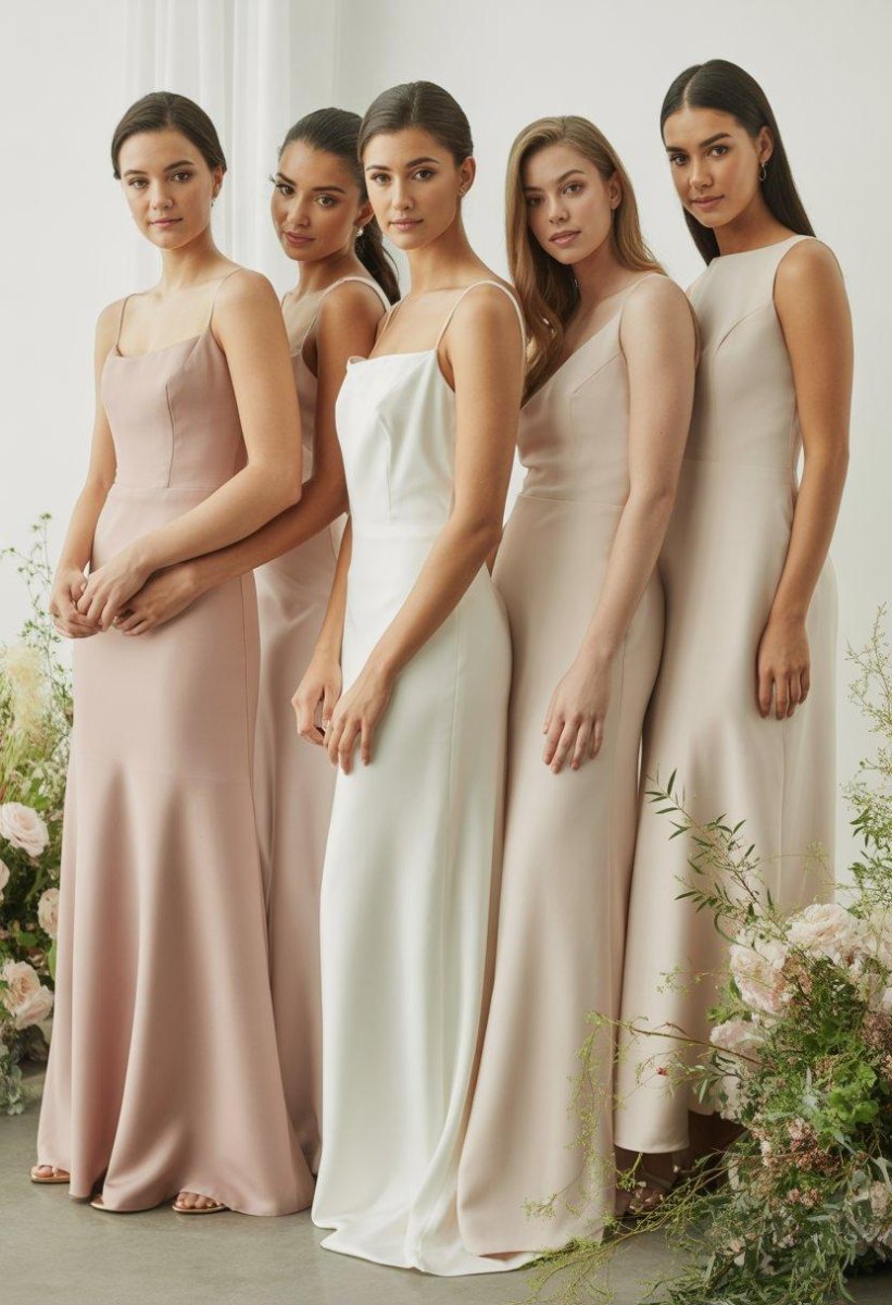 Minimalist bridesmaid silhouettes