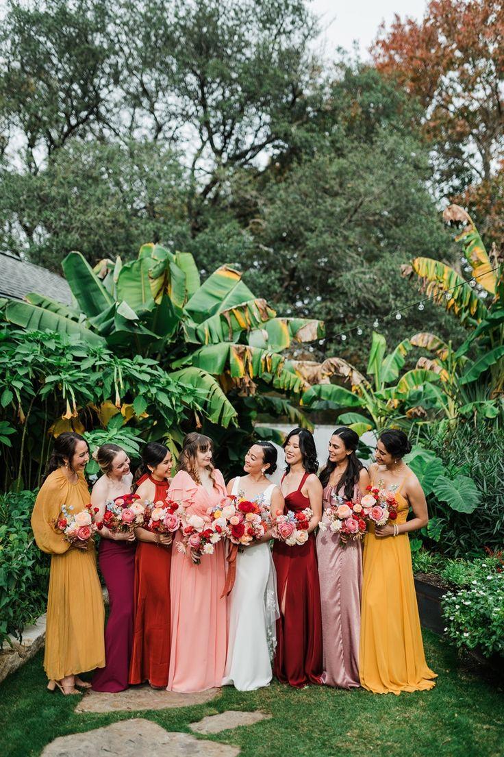 Mismatched bridesmaid dresses