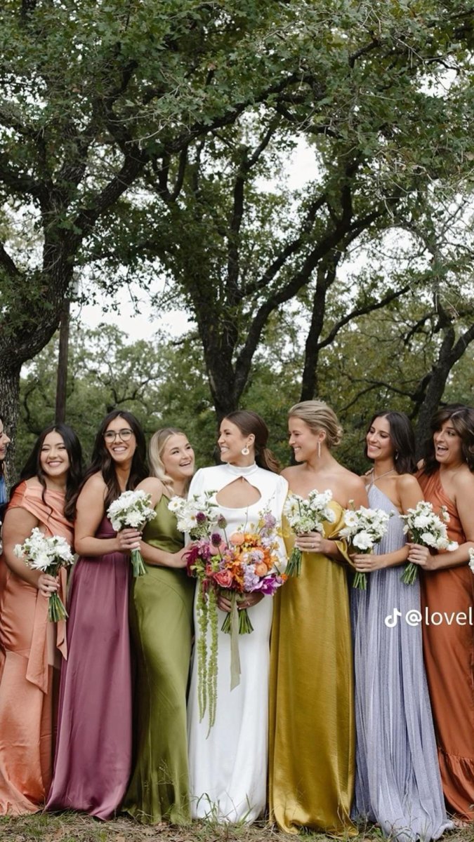 Mismatched bridesmaid dresses
