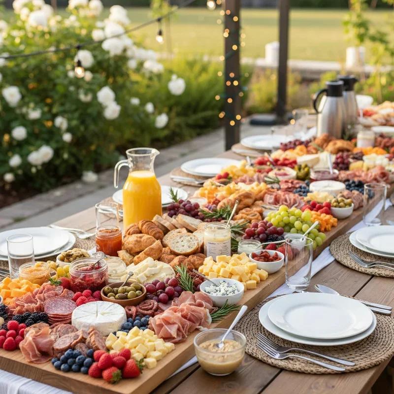 Outdoor brunch wedding table