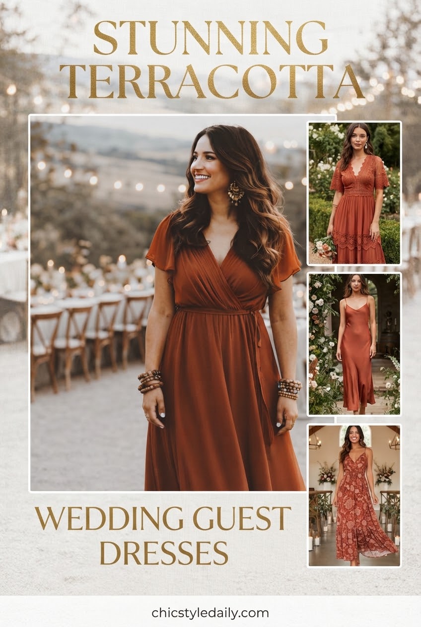 Stunning Terracotta Wedding Guest Dresses