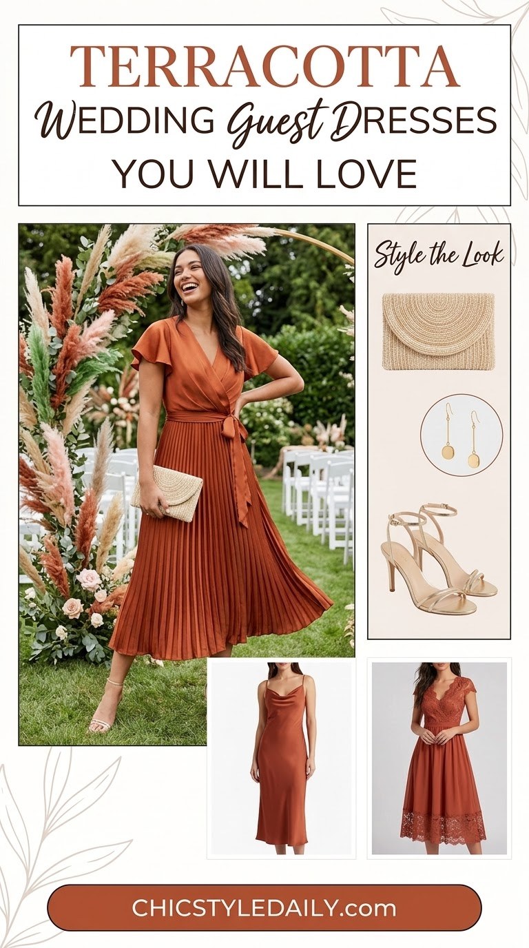 Terracotta Wedding Guest Dresses You Will Love