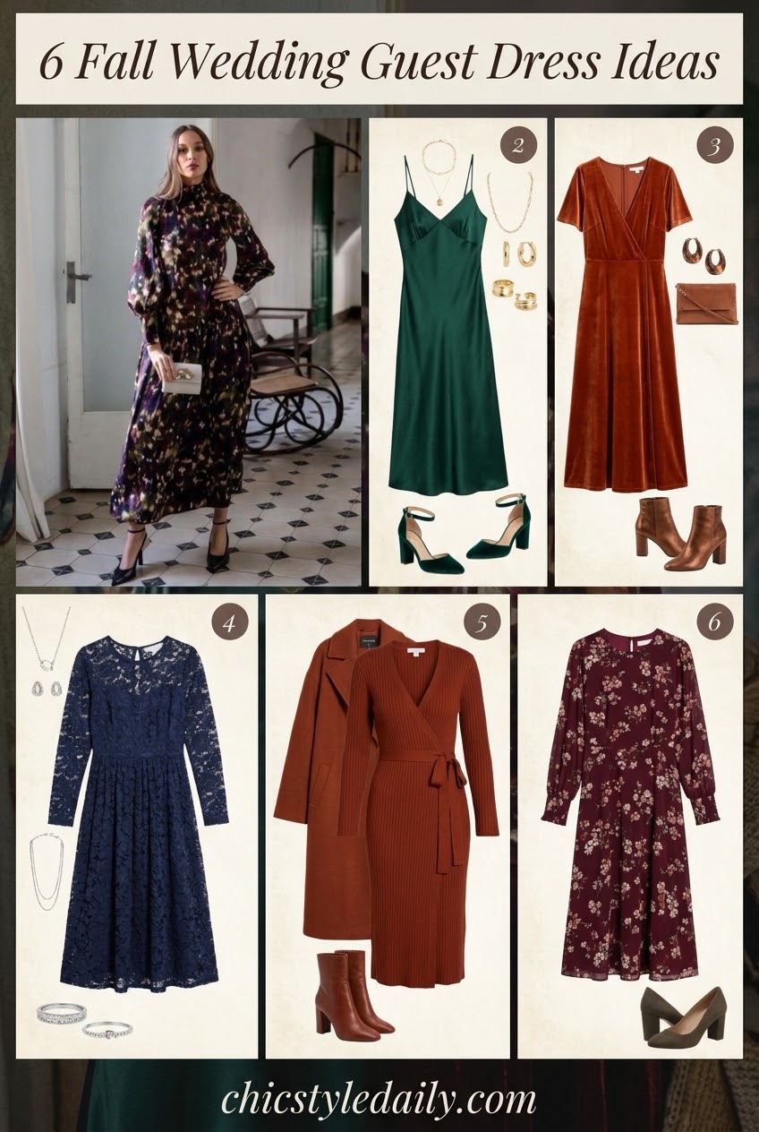 6 Fall Wedding Guest Dress Ideas