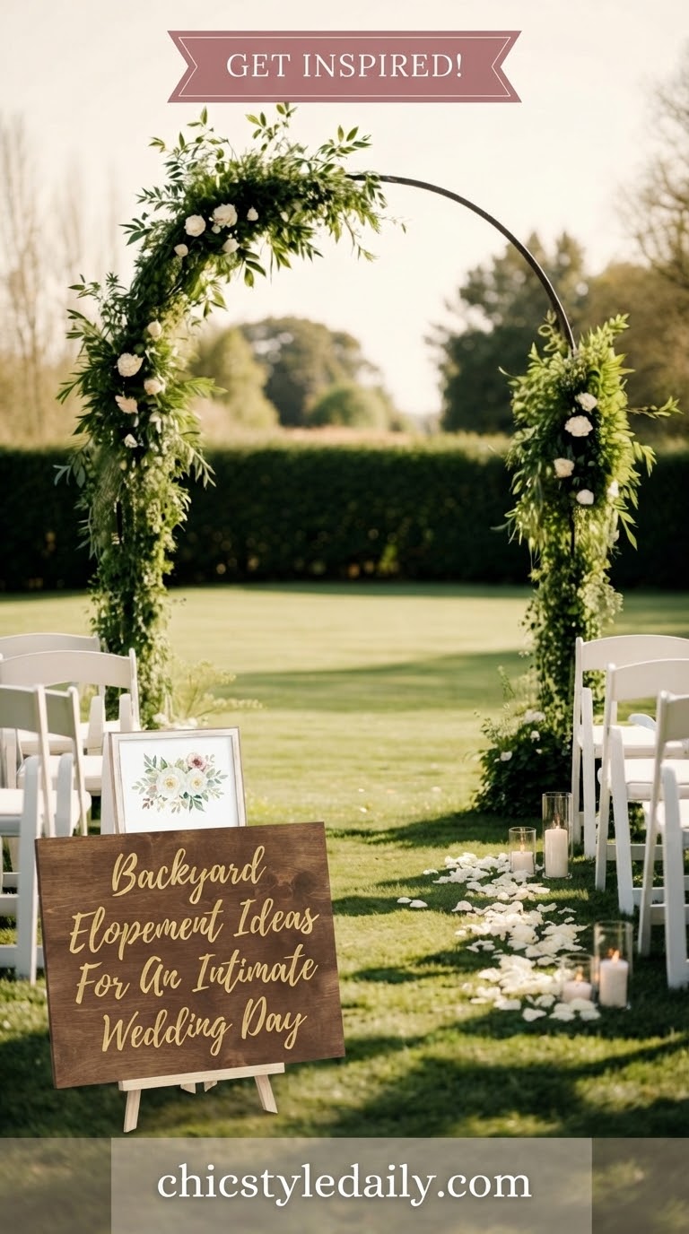 Backyard Elopement Ideas For An Intimate Wedding Day