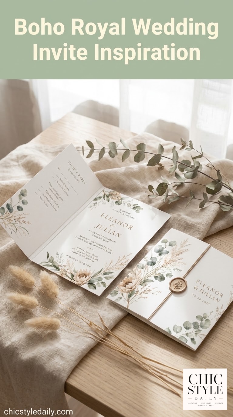Boho Royal Wedding Invite Inspiration