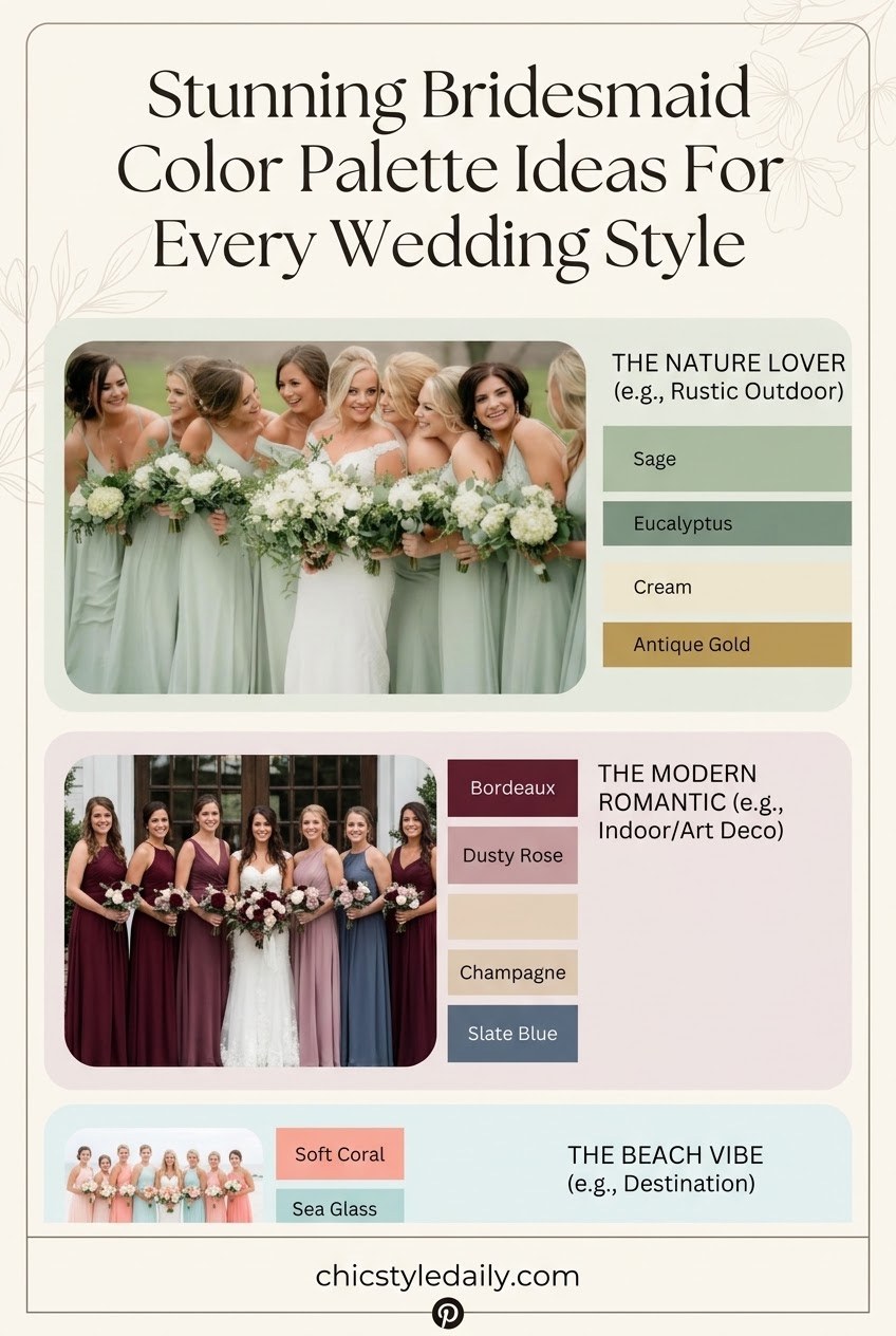 Stunning Bridesmaid Color Palette Ideas For Every Wedding Style