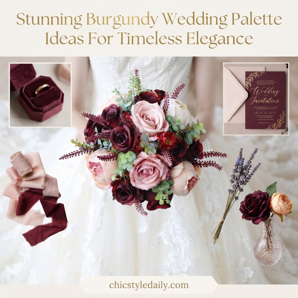 Stunning Burgundy Wedding Palette Ideas For Timeless Elegance