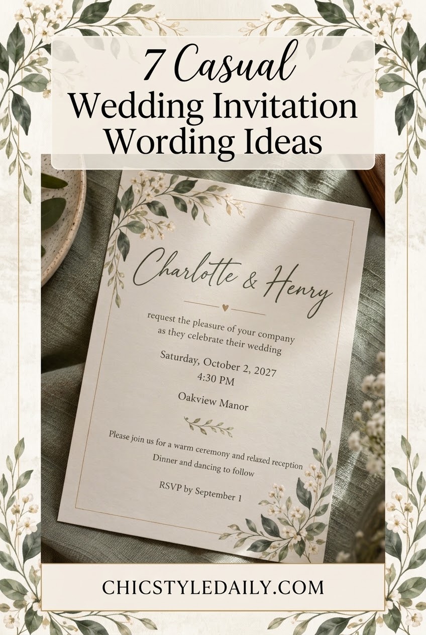 7 Casual Wedding Invitation Wording Ideas