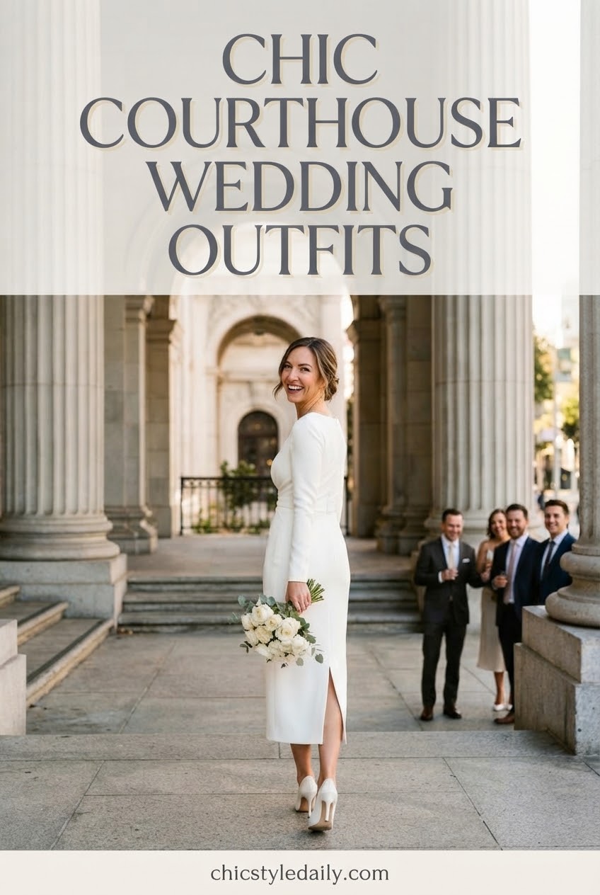 Chic Courthouse Wedding Outfits