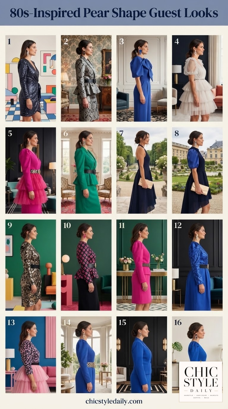 80s-Inspired Pear Shape Guest Looks