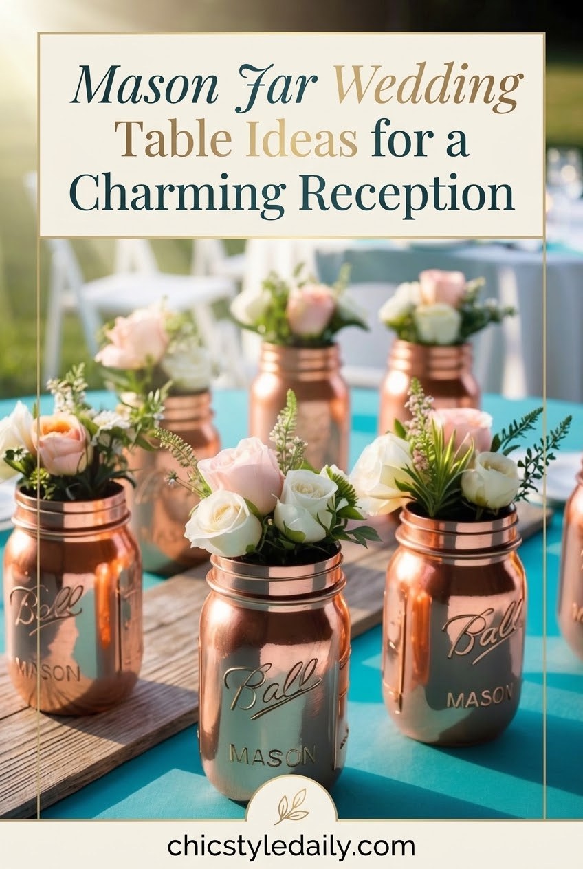 Mason Jar Wedding Table Ideas for a Charming Reception