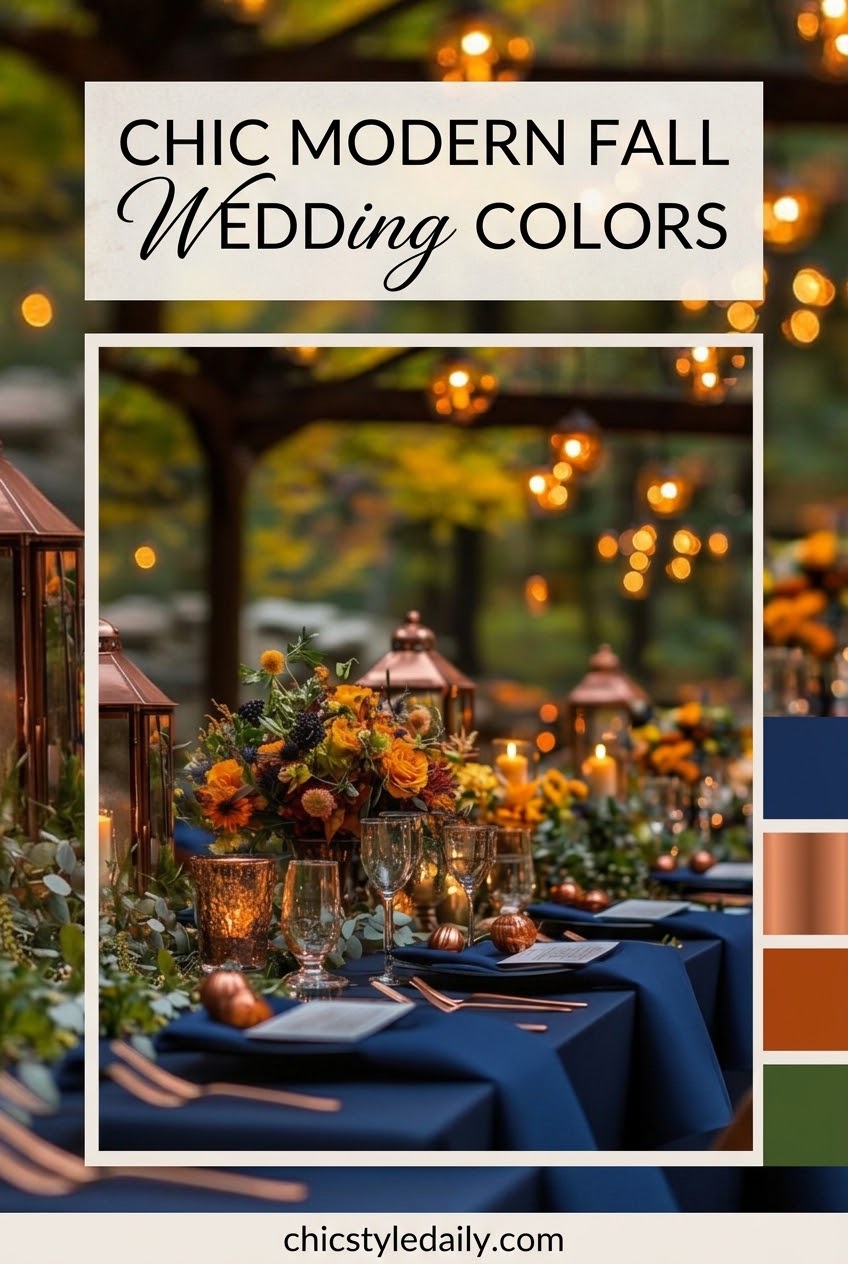 Chic Modern Fall Wedding Colors