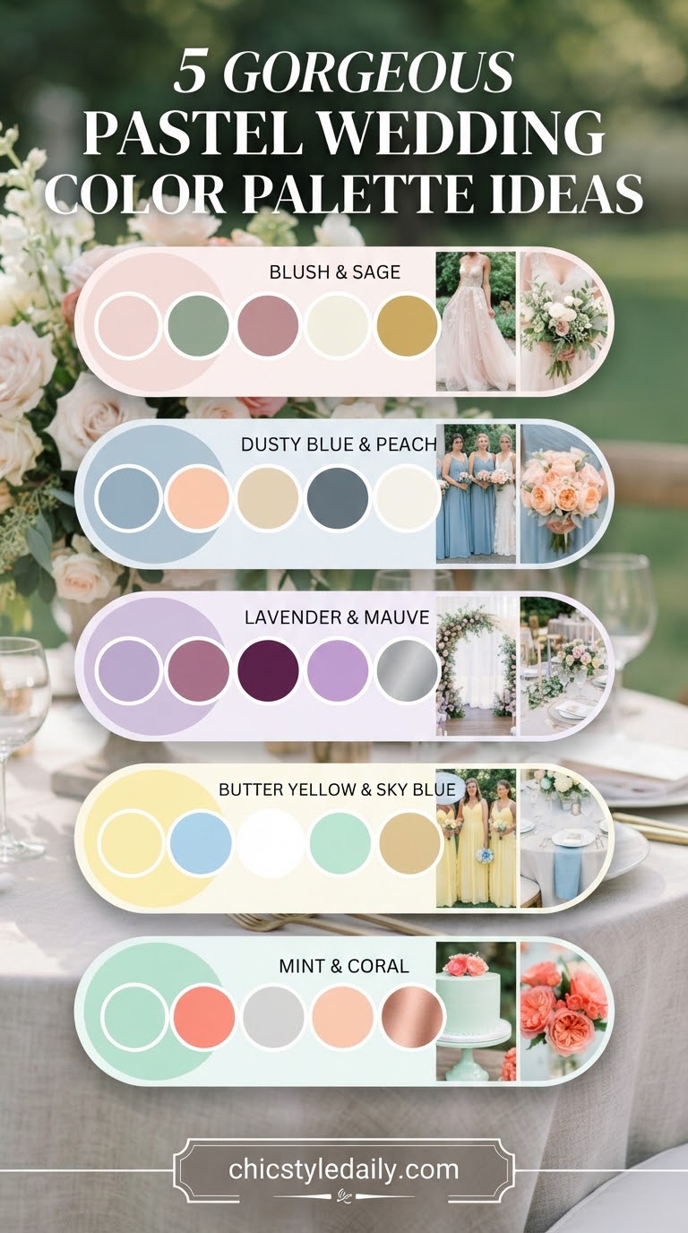 5 Gorgeous Pastel Wedding Color Palette Ideas