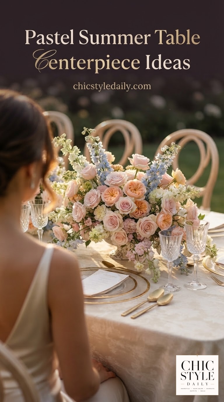 Pastel Summer Table Centerpiece Ideas