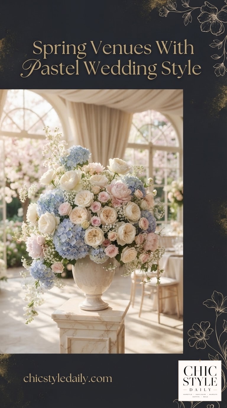 Spring Venues With Pastel Wedding Style