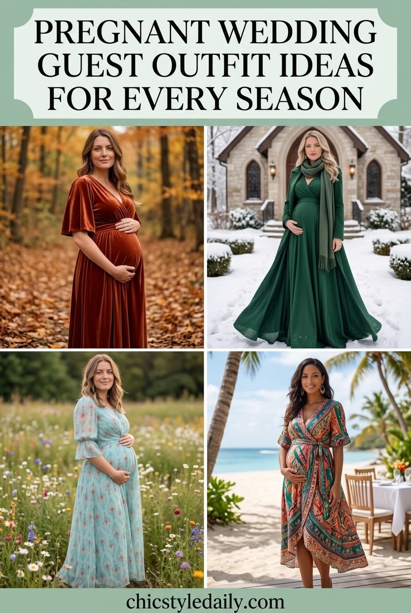 Pregnant Wedding Guest Outfit Ideas For Every Season