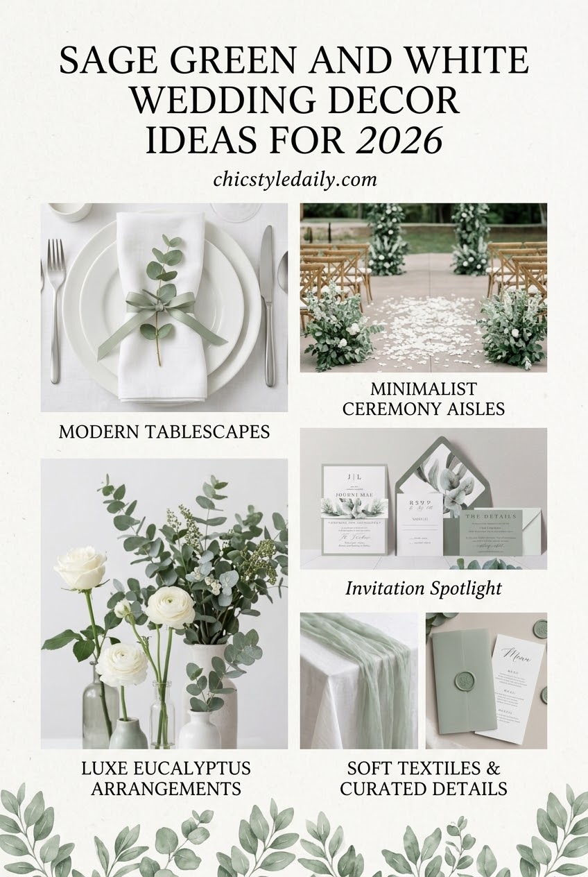 Sage Green and White Wedding Decor Ideas for 2026