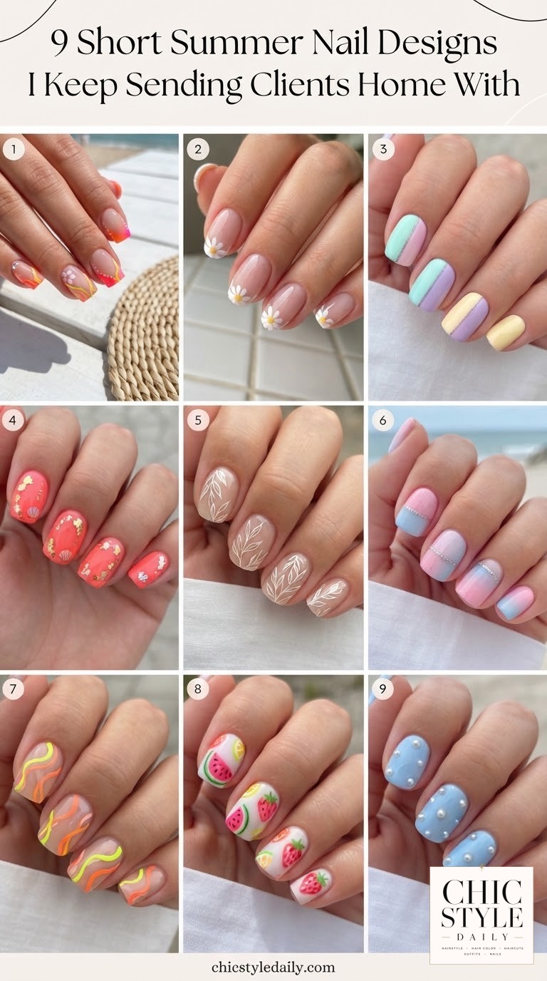 9 Short Summer Nail Designs I Keep Sending Clients Home With
