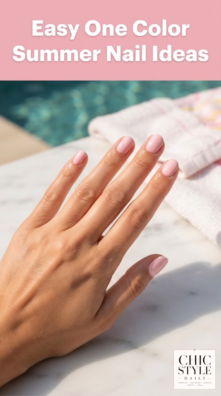 Easy One Color Summer Nail Ideas
