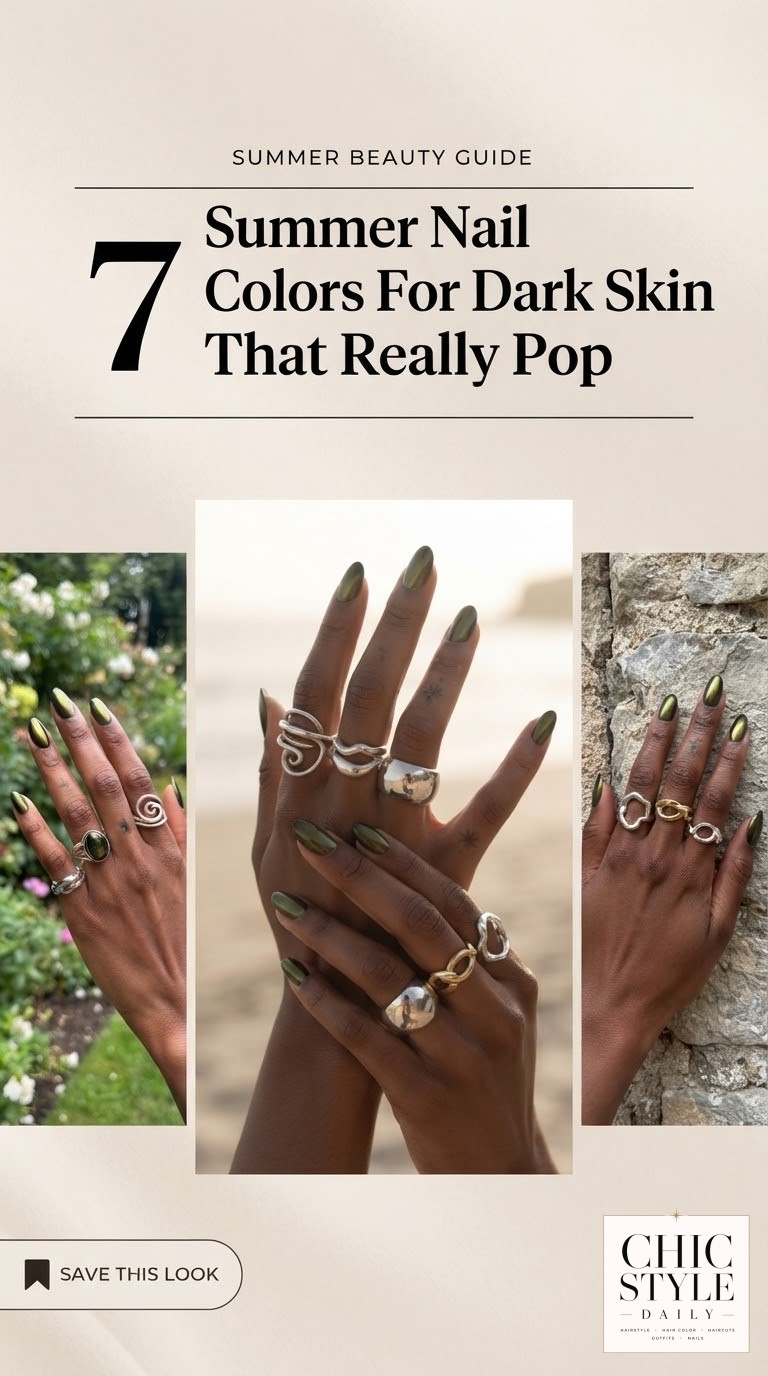7 Summer Nail Colors For Dark Skin That Really Pop