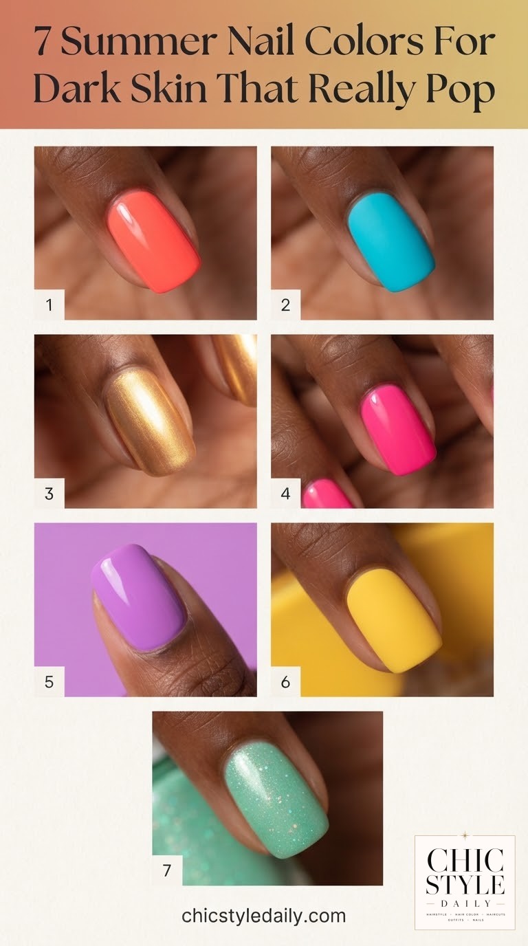 7 Summer Nail Colors For Dark Skin That Really Pop