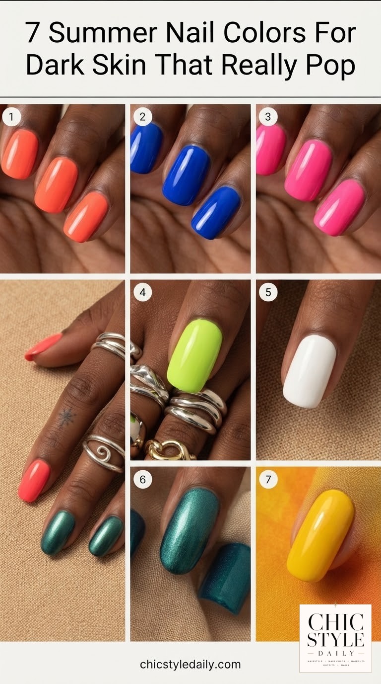 7 Summer Nail Colors For Dark Skin That Really Pop