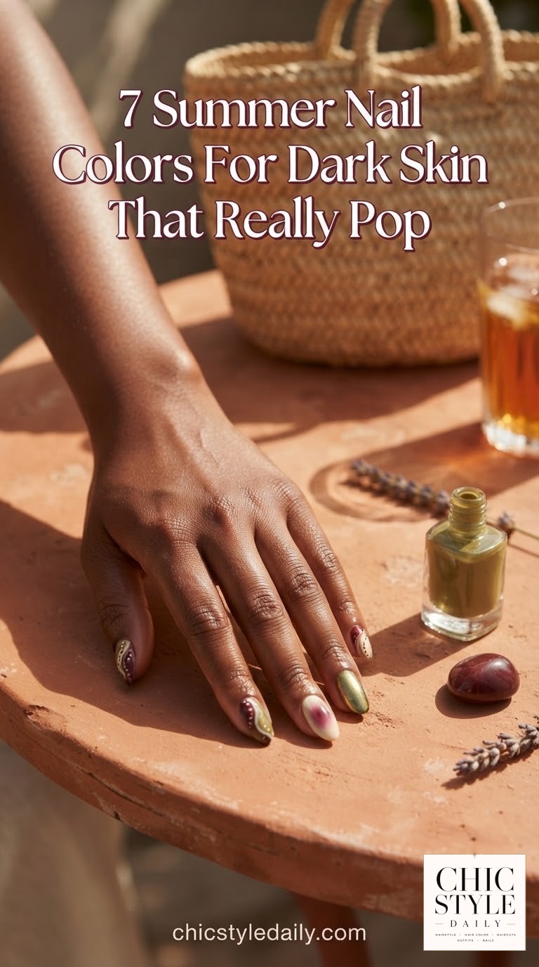 7 Summer Nail Colors For Dark Skin That Really Pop